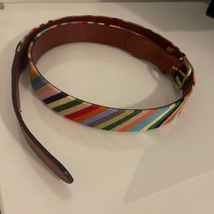 Smathers & Branson Rainbow Needlepoint Belt Size 40 *MINT CONDITION*